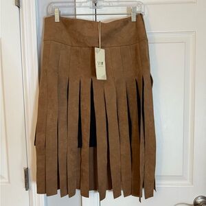 Brown Women's Fringe Skirt